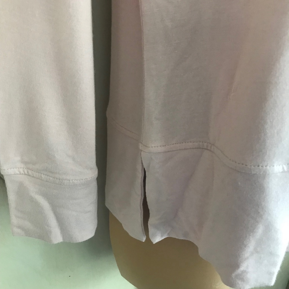 NWT Green Tea Soft Cropped Cowl Neck Top Pink Athleisure Long Sleeve | Size Med - Picture 3 of 10